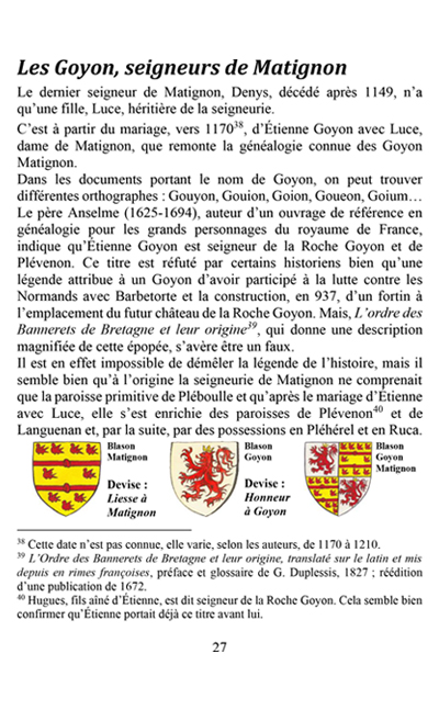 L'intérieur de Les sires de Matignon de Didier Marsaudon
