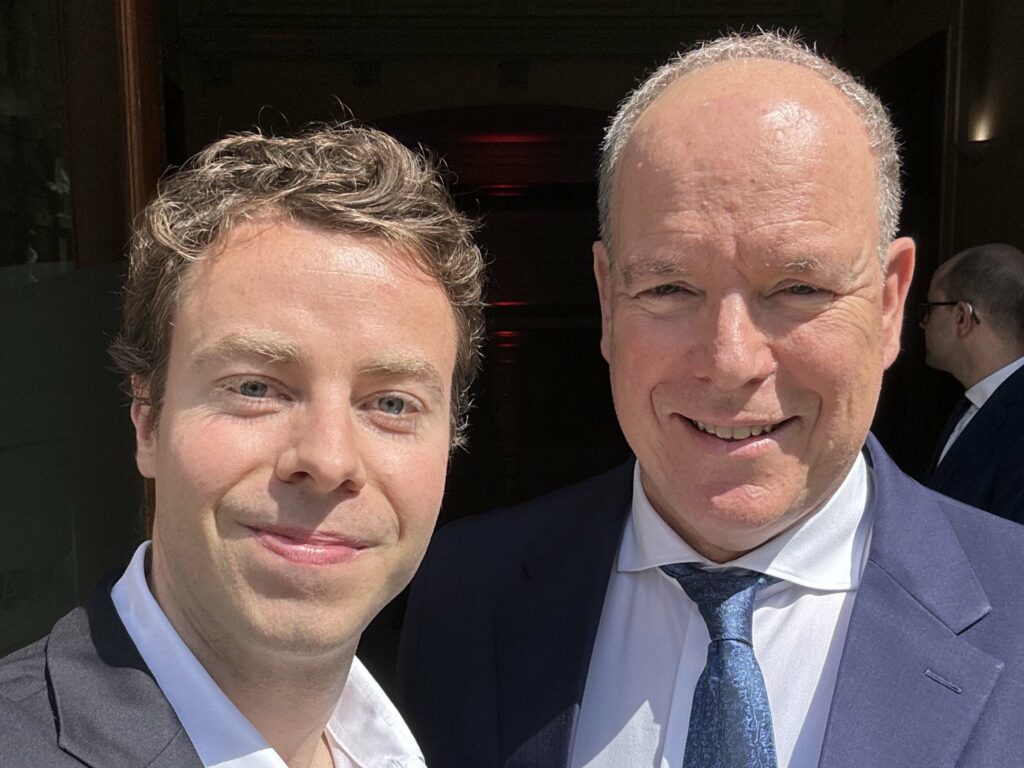 Louis de Gouyon Matignon (Dinefwr) et le prince Albert de Monaco (Grimaldi)